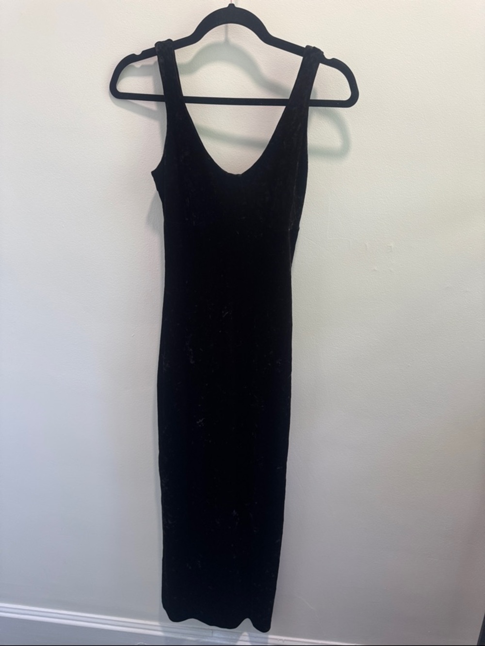 Vintage Betsey Johnson Velvet Scoop Neck Maxi Dress